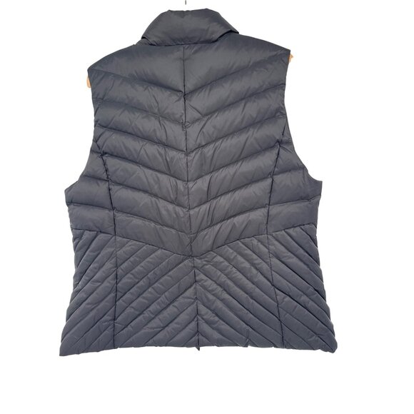 Talbots Womens Black Puffer Vest size XL Down-Filled Full Zip Zippered Pockets - Picture 4 of 5